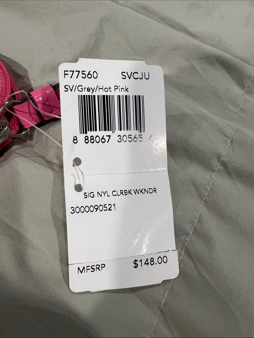 Coach Hot Pink Signature Wristlet/ bag